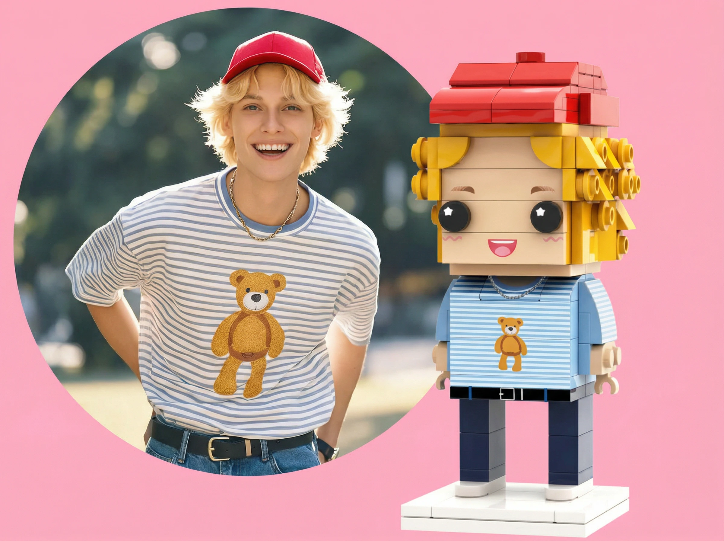 Кастомный Брикхедз по фотографии — персональная фигурка-конструктор от BrickMe
